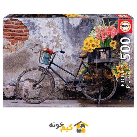 پازل bicycle-with-flowers-puzzle